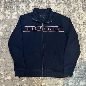 Women’s Tommy Hilfiger Spell-Out Navy Zip-Up Jacket